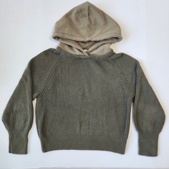 All: row Olive Green Sweater Hoodie  Sz L Casual streetwear athleisure Versatile - Picture 1 of 8